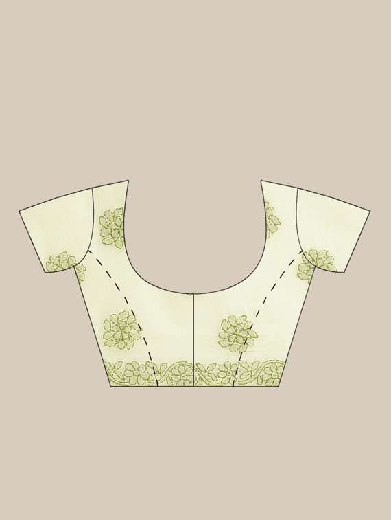 ada hand-embroidered lemon chikankari saree with blouse - 17772682 -  Standard Image - 2