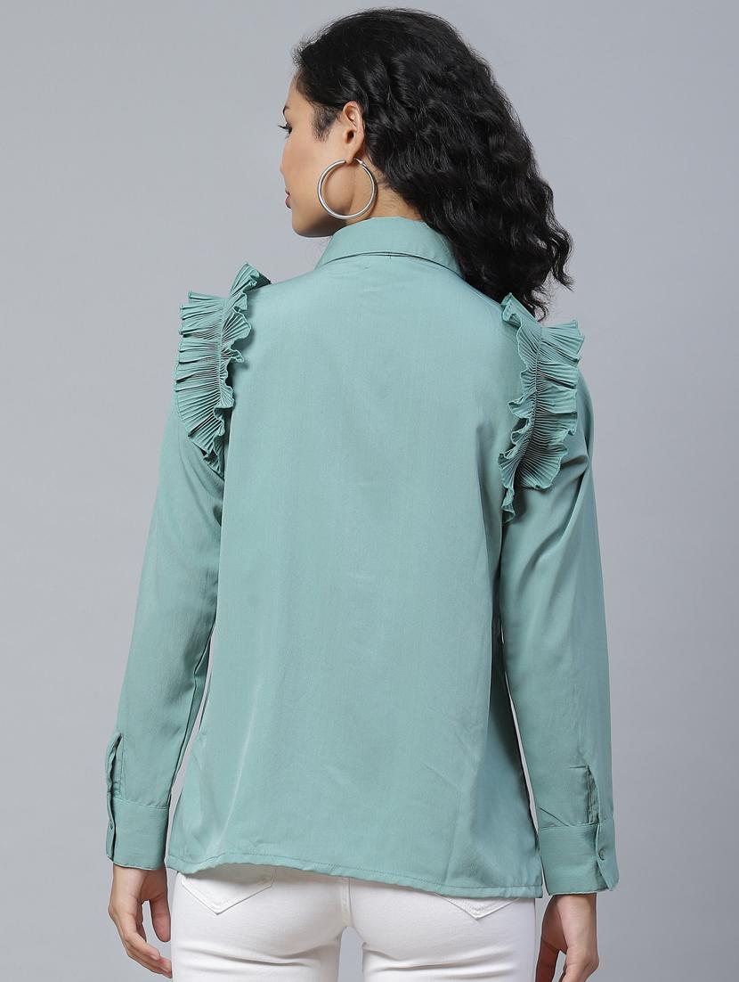 tie know frill detail regular shirt - 17773442 - Standard Image - 2