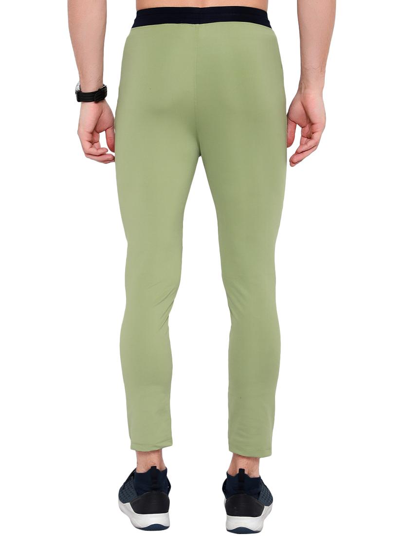 olive green side taped full length track pant - 17774150 - Standard Image - 2