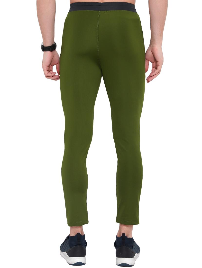 olive green side taped full length track pant - 17774152 - Standard Image - 2