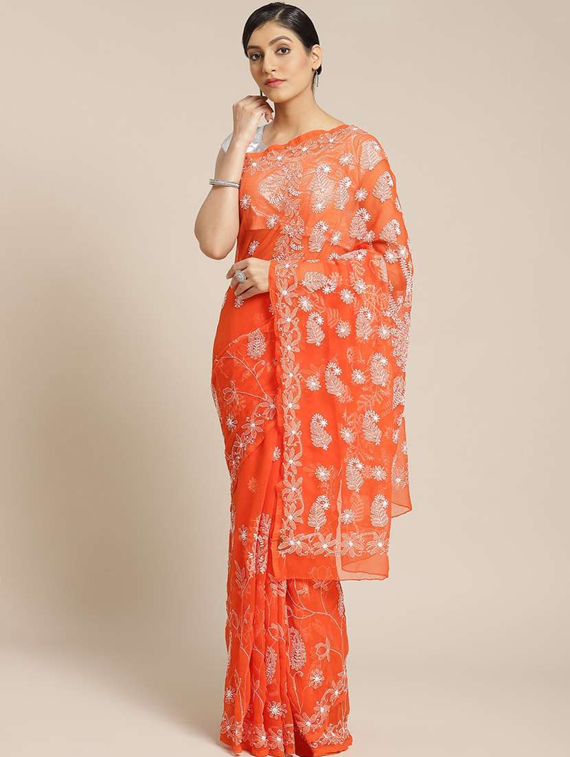 women's embroidered saree with blouse - 17774171 -  Zoom Image - 0