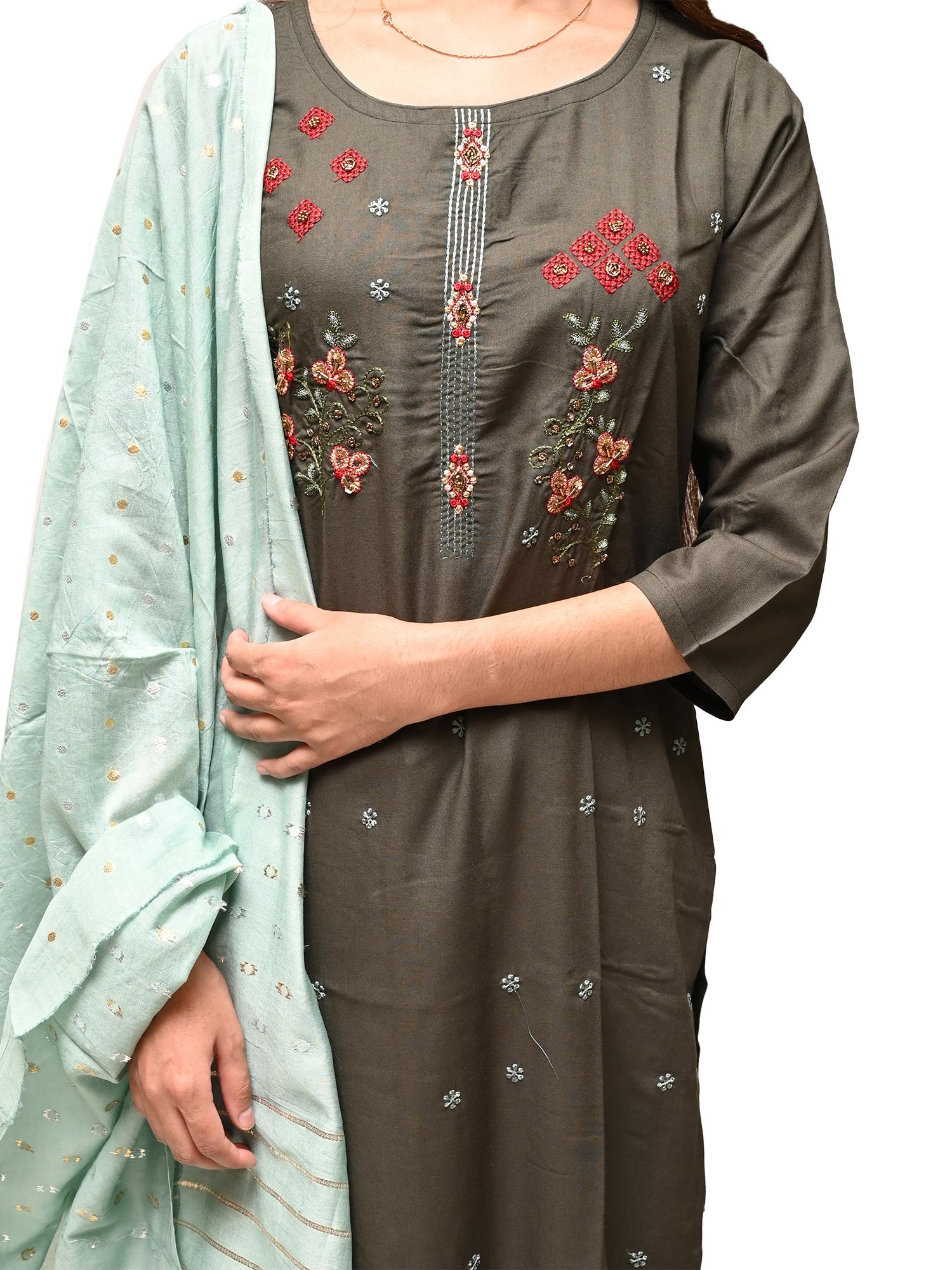 kurta pant dupatta set  - 17775101 -  Standard Image - 2