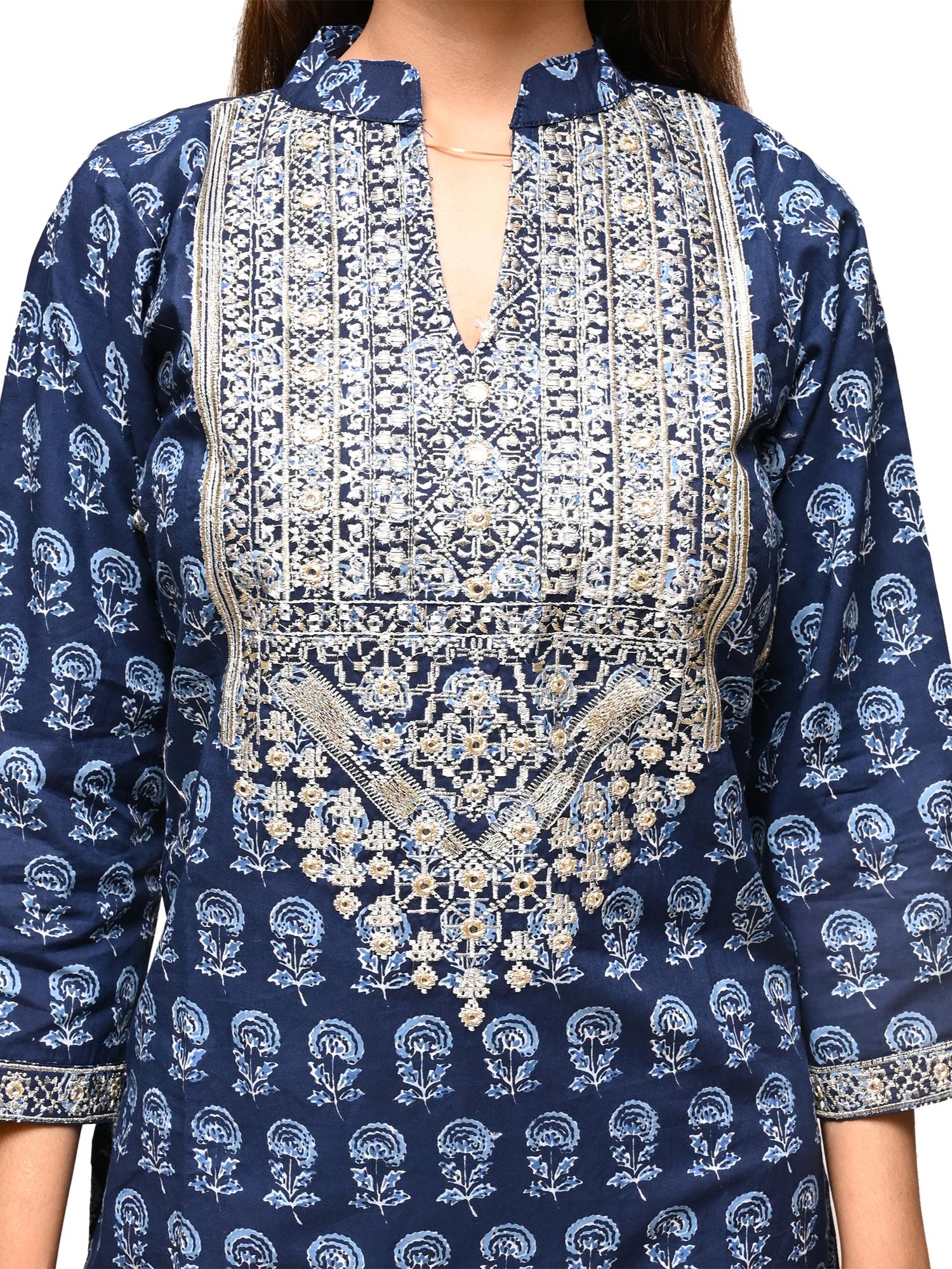 afsana flared kurta straight printed color - 17775142 - Standard Image - 2