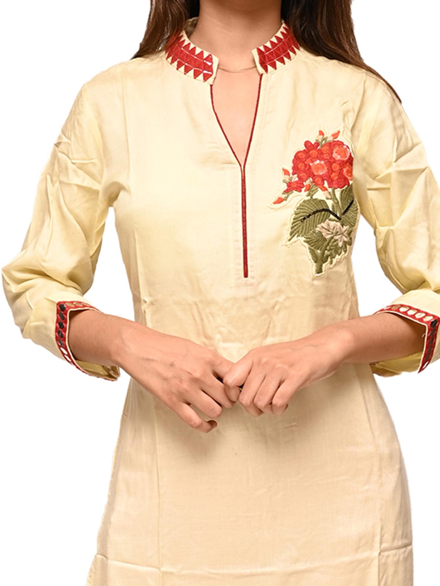 afsana flared kurta straight printed color - 17775147 - Standard Image - 2