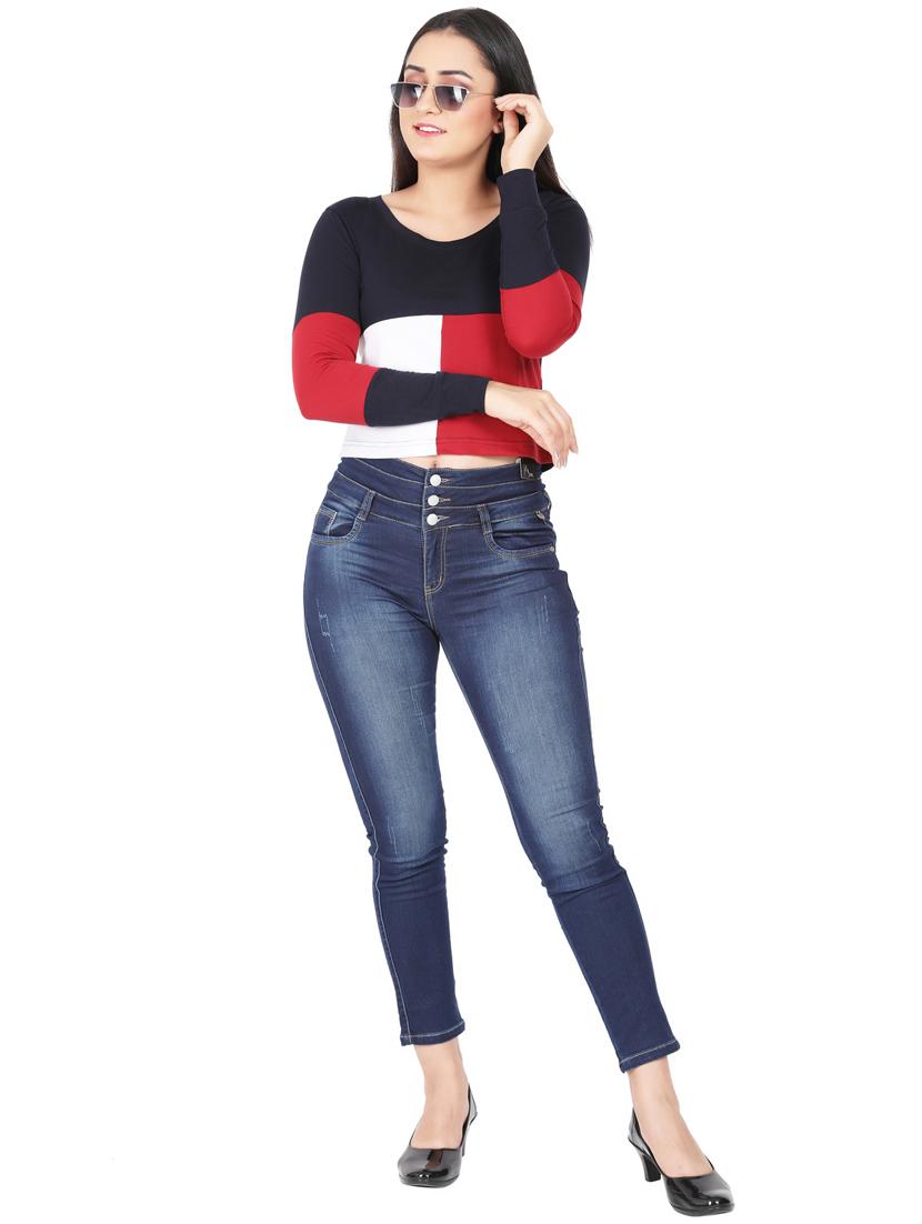 round neck color block tee - 17775548 - Standard Image - 2