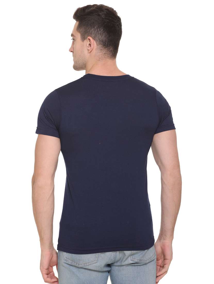 navy blue printed t-shirt - 17775700 -  Standard Image - 2