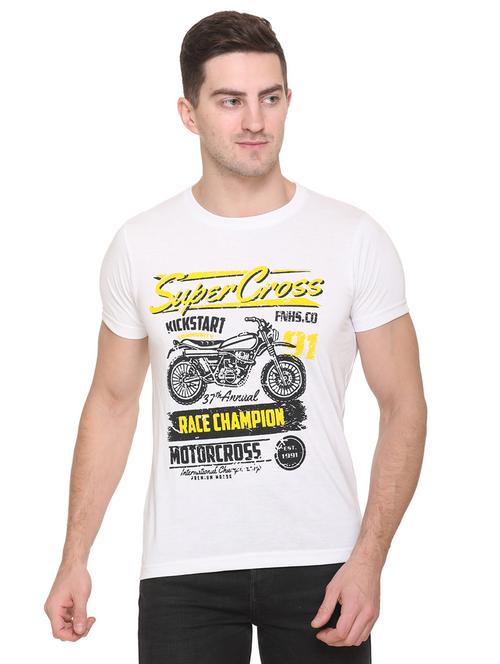white printed t-shirt - 17775701 -  Standard Image - 0