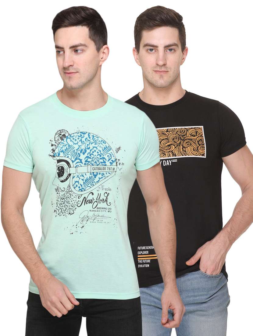 set of 2 multi colored printed t-shirt - 17775712 - Zoom Image - 0
