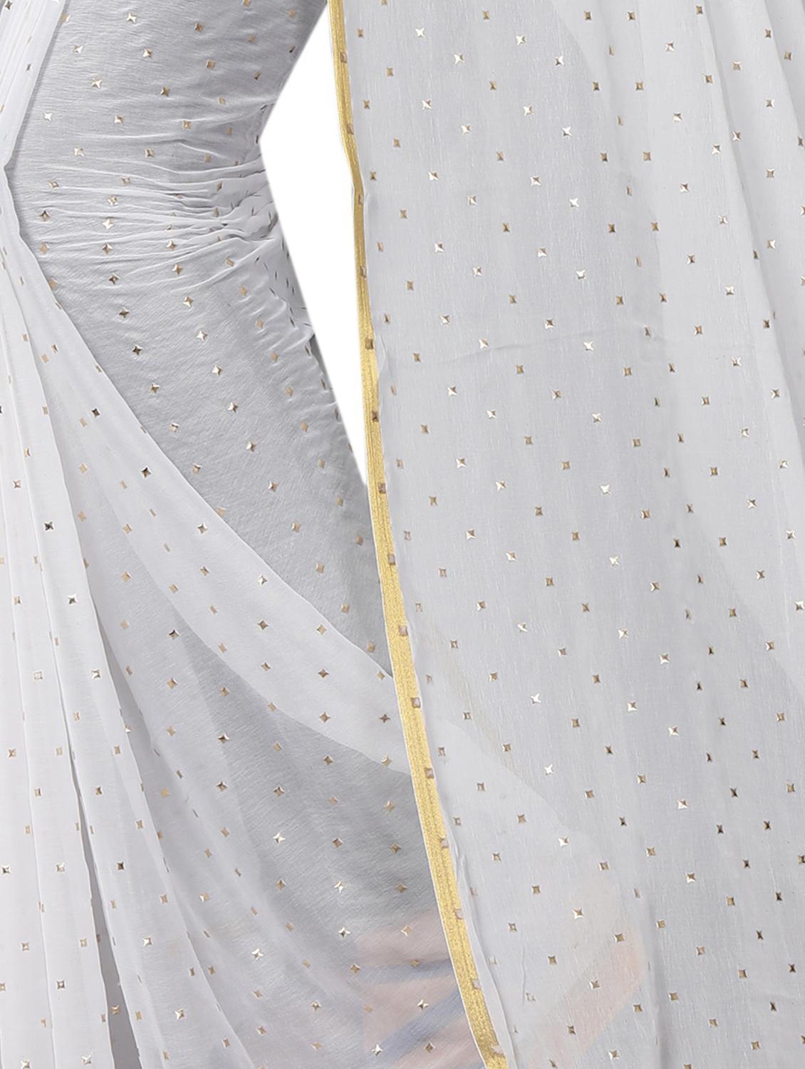 lace bordered embellished saree with blouse - 17775856 - Standard Image - 2