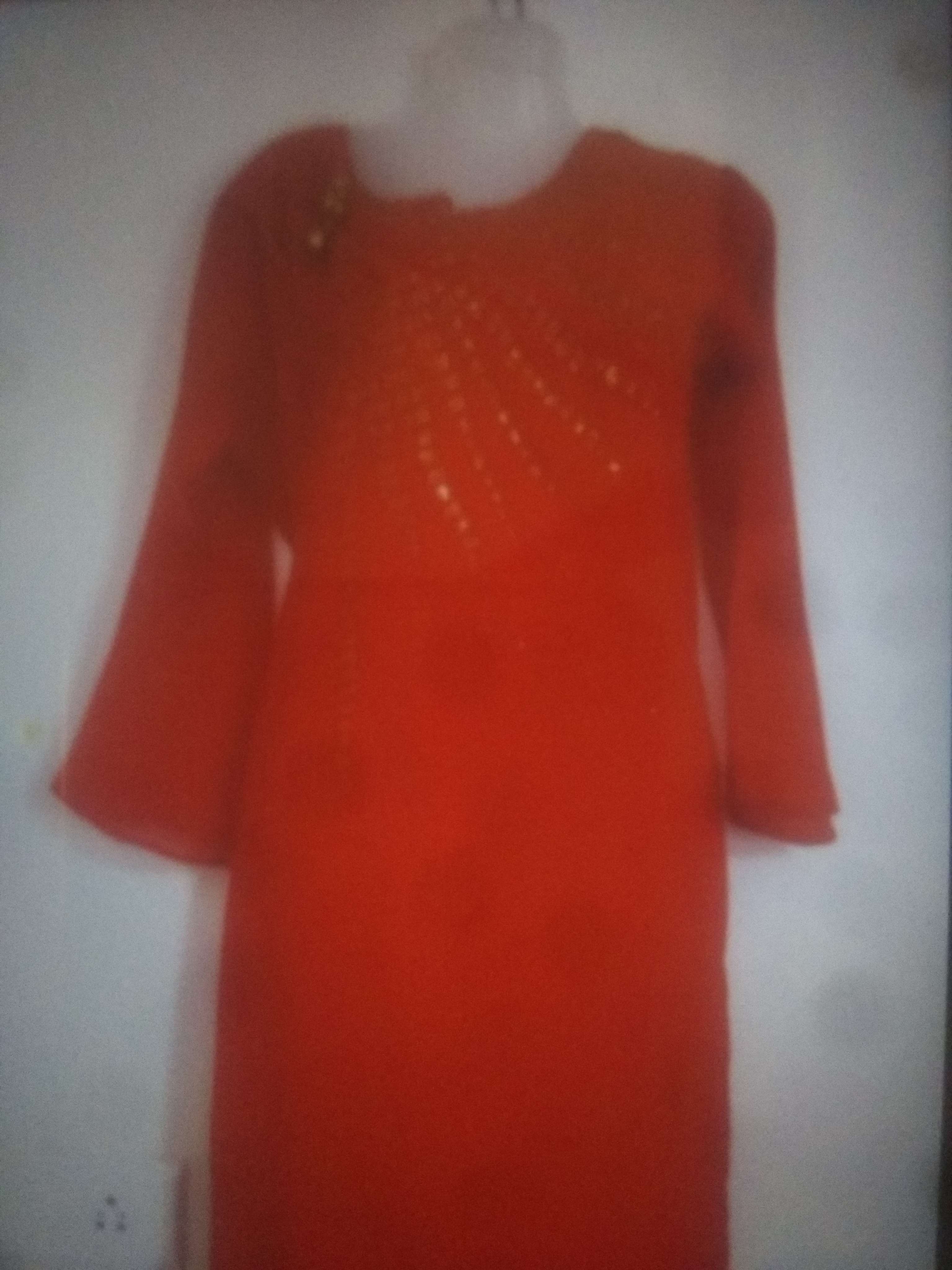red fur dress - 17775906 -  Standard Image - 2