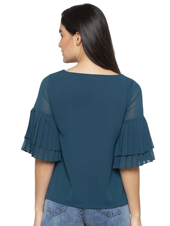 bell sleeved solid top  - 17776501 -  Standard Image - 2