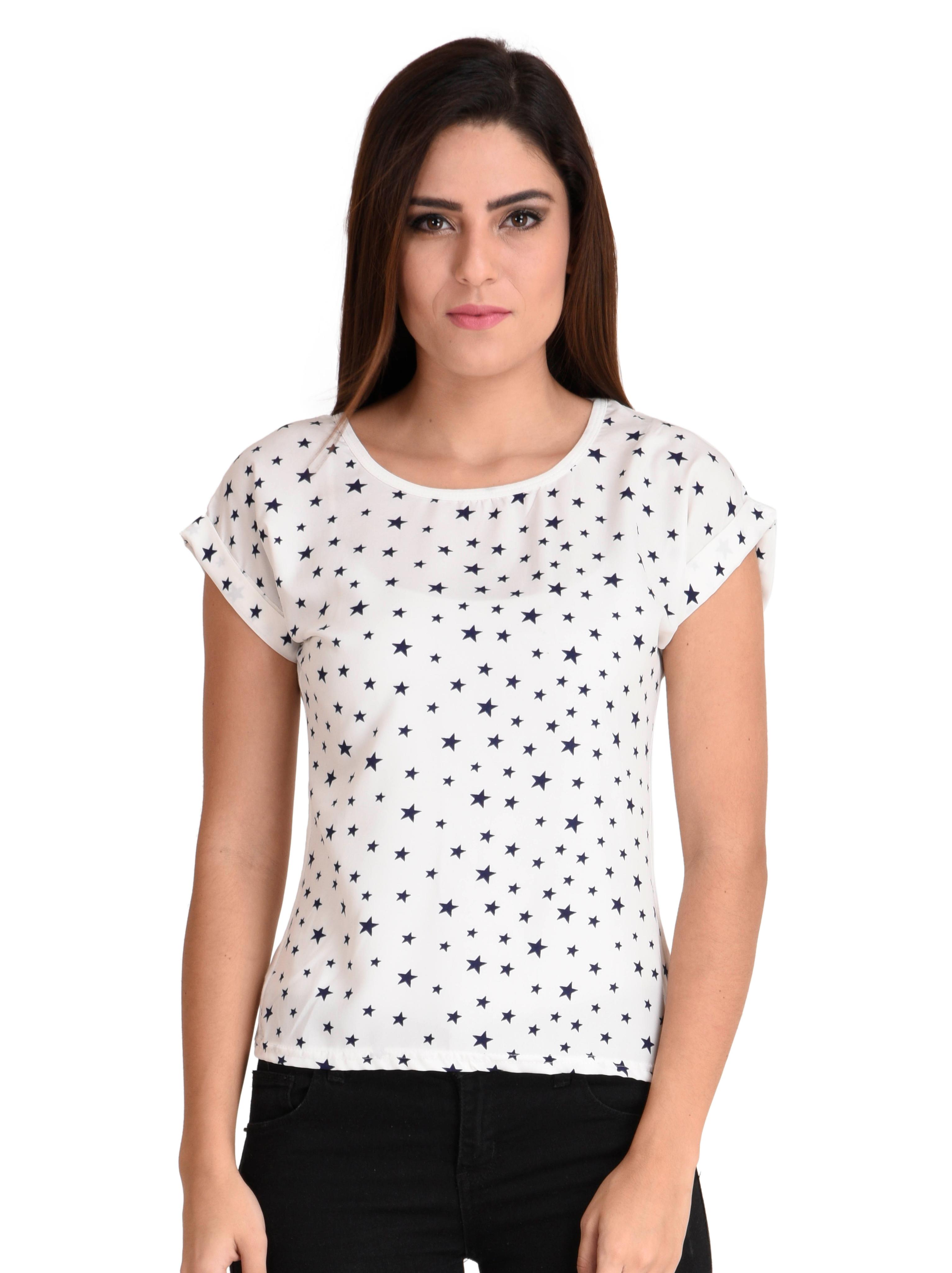 star print white tee - 17778293 - Standard Image - 2