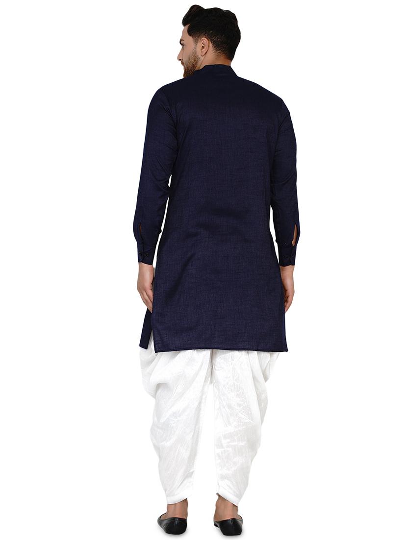 navy blue solid long kurta - 17779397 - Standard Image - 2