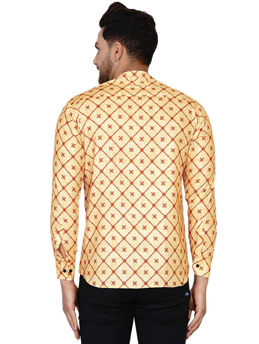 yellow printed short kurta - 17779407 -  Standard Image - 2