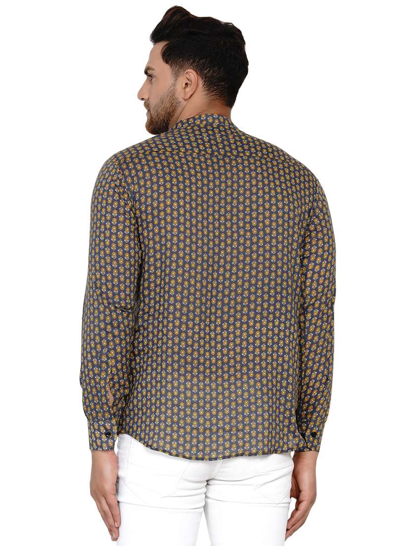 grey printed short kurta - 17779409 - Standard Image - 2