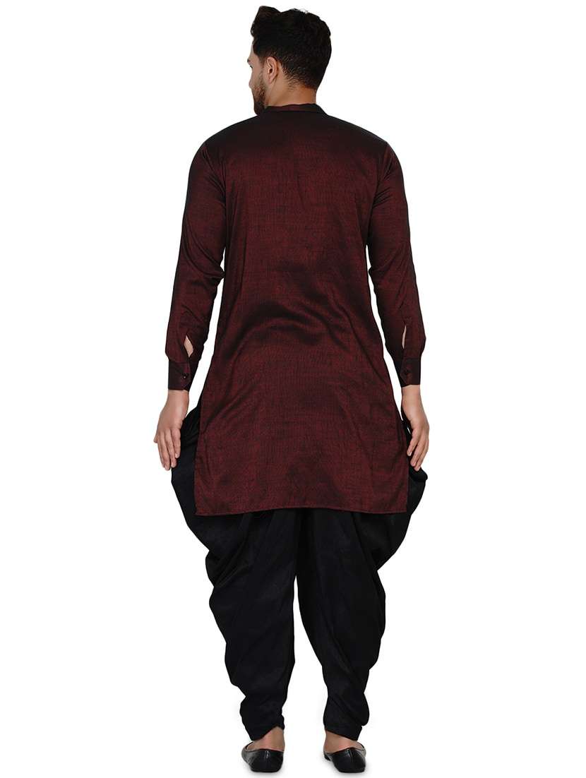 maroon solid long kurta - 17779426 -  Standard Image - 2
