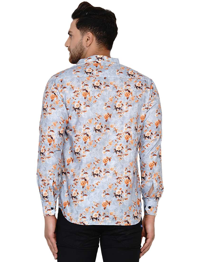 grey printed short kurta - 17779451 - Standard Image - 2