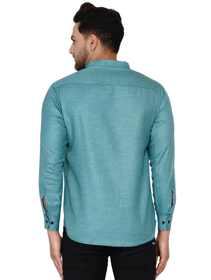 green solid short kurta - 17779457 - Standard Image - 2