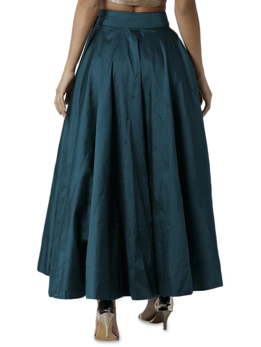 high rise solid flared skirt - 17779945 - Standard Image - 2