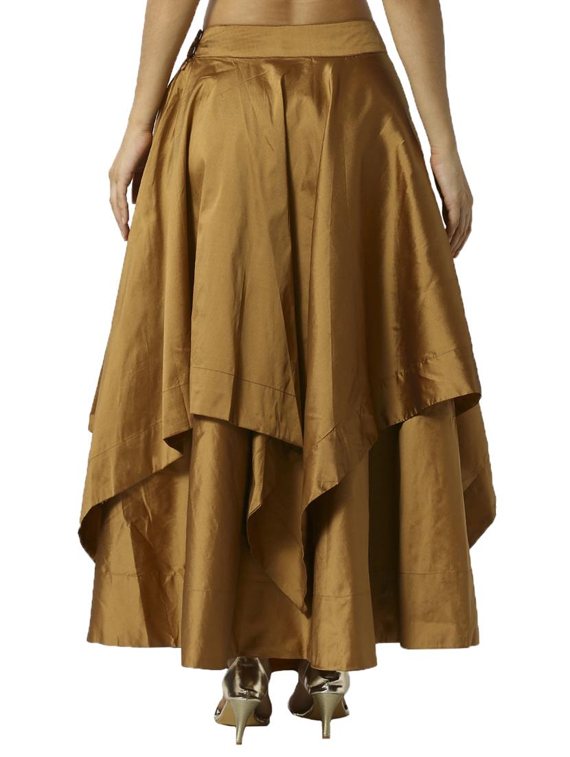 asymmetric solid skirt - 17779948 - Standard Image - 2