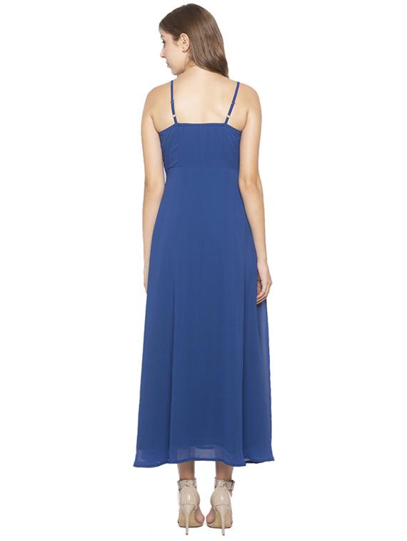 cami neck solid fit & flare dress - 17780744 - Standard Image - 2