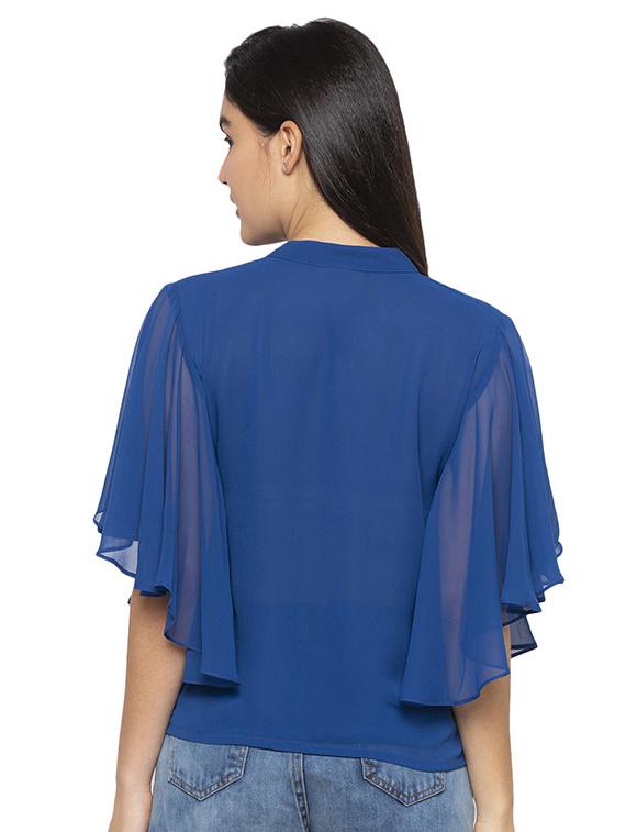 bell sleeved solid top - 17780767 - Standard Image - 2