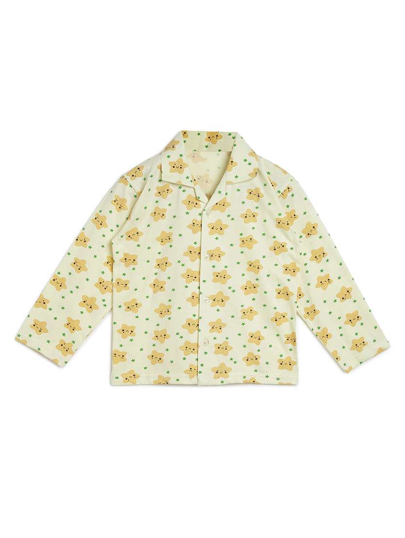 yellow printed pyjama set nightwear - 17781975 - Standard Image - 2