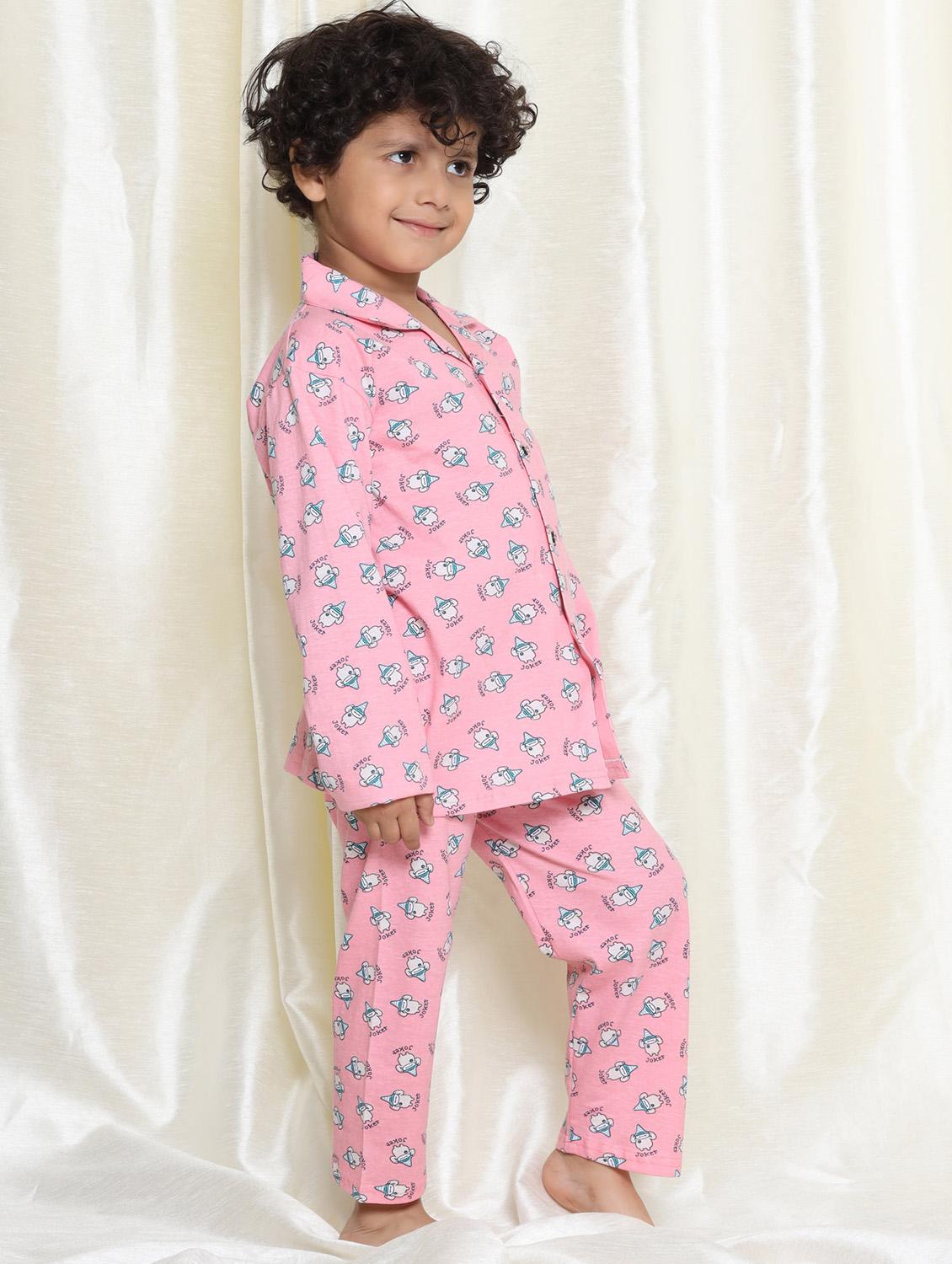 pink printed pyjama set nightwear - 17781982 - Standard Image - 2