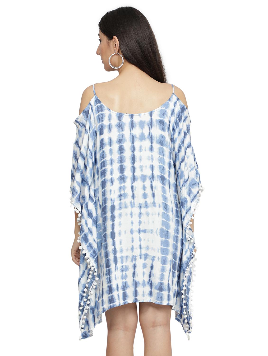 cold shoulder printed kaftan dress - 17782005 - Standard Image - 2
