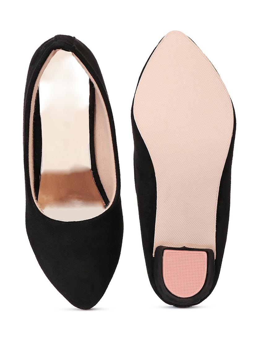 black suede slip on pumps - 17782443 - Standard Image - 2