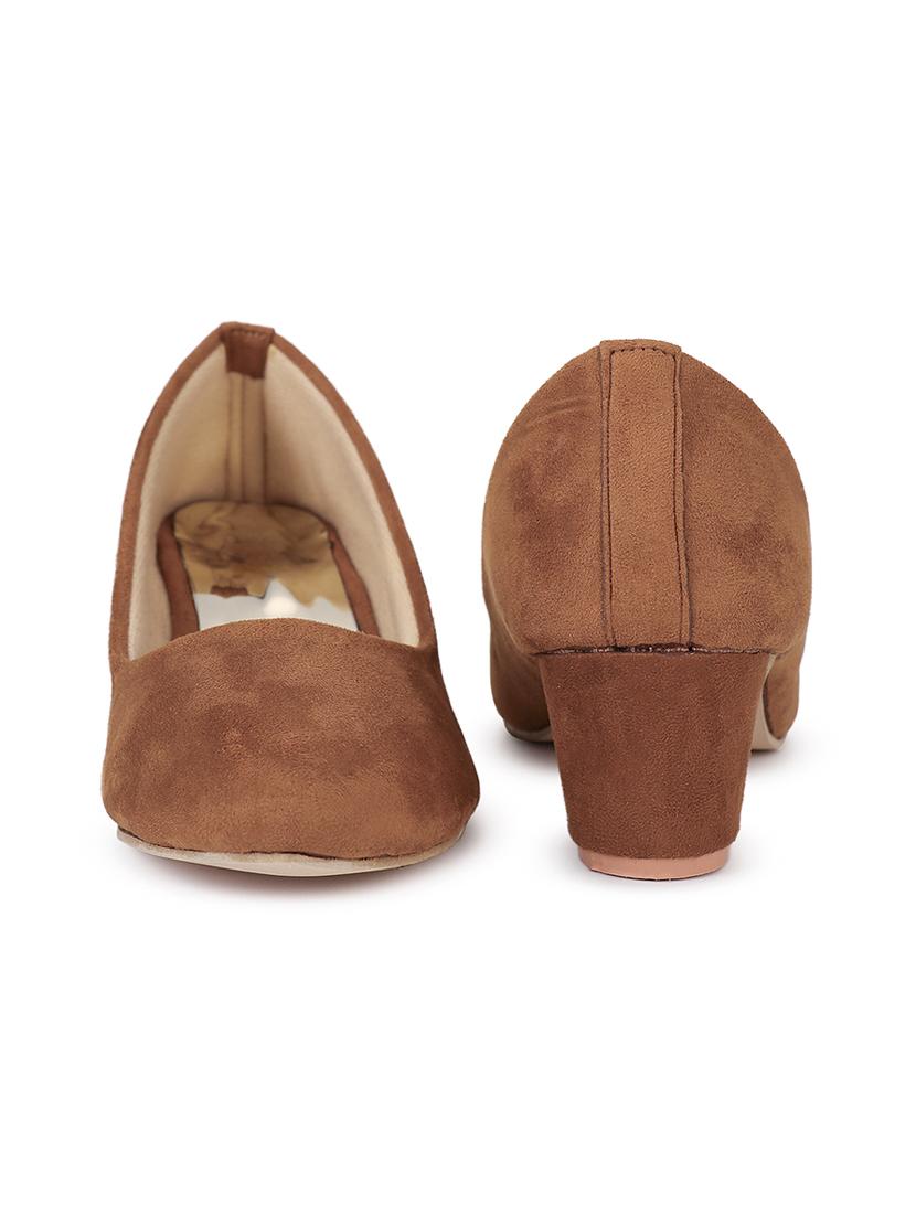 tan suede slip on pumps - 17782445 - Standard Image - 2