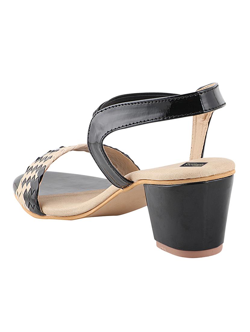 black synthetic back strap sandals - 17782470 - Standard Image - 2