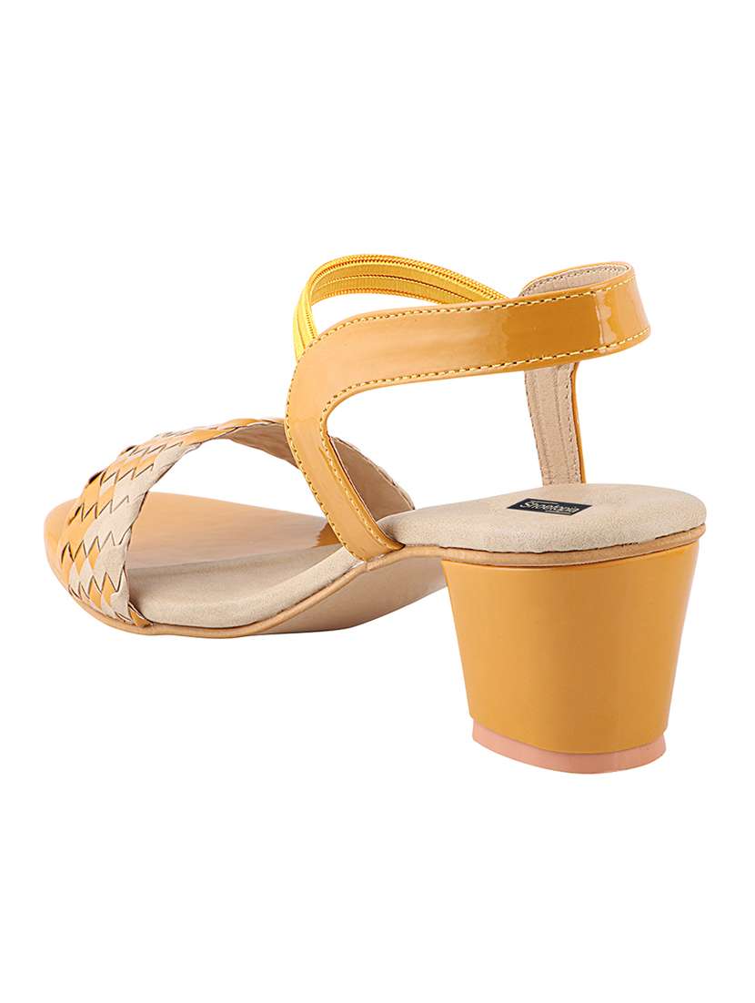 yellow synthetic back strap sandals - 17782472 -  Standard Image - 2