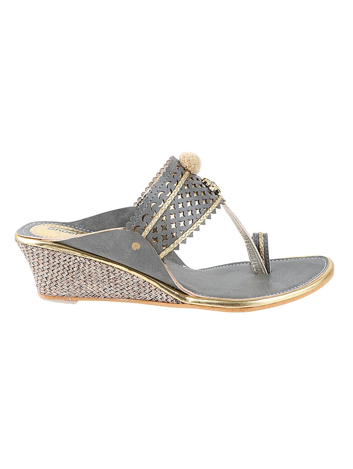 grey synthetic slip on sandals - 17782477 - Standard Image - 2