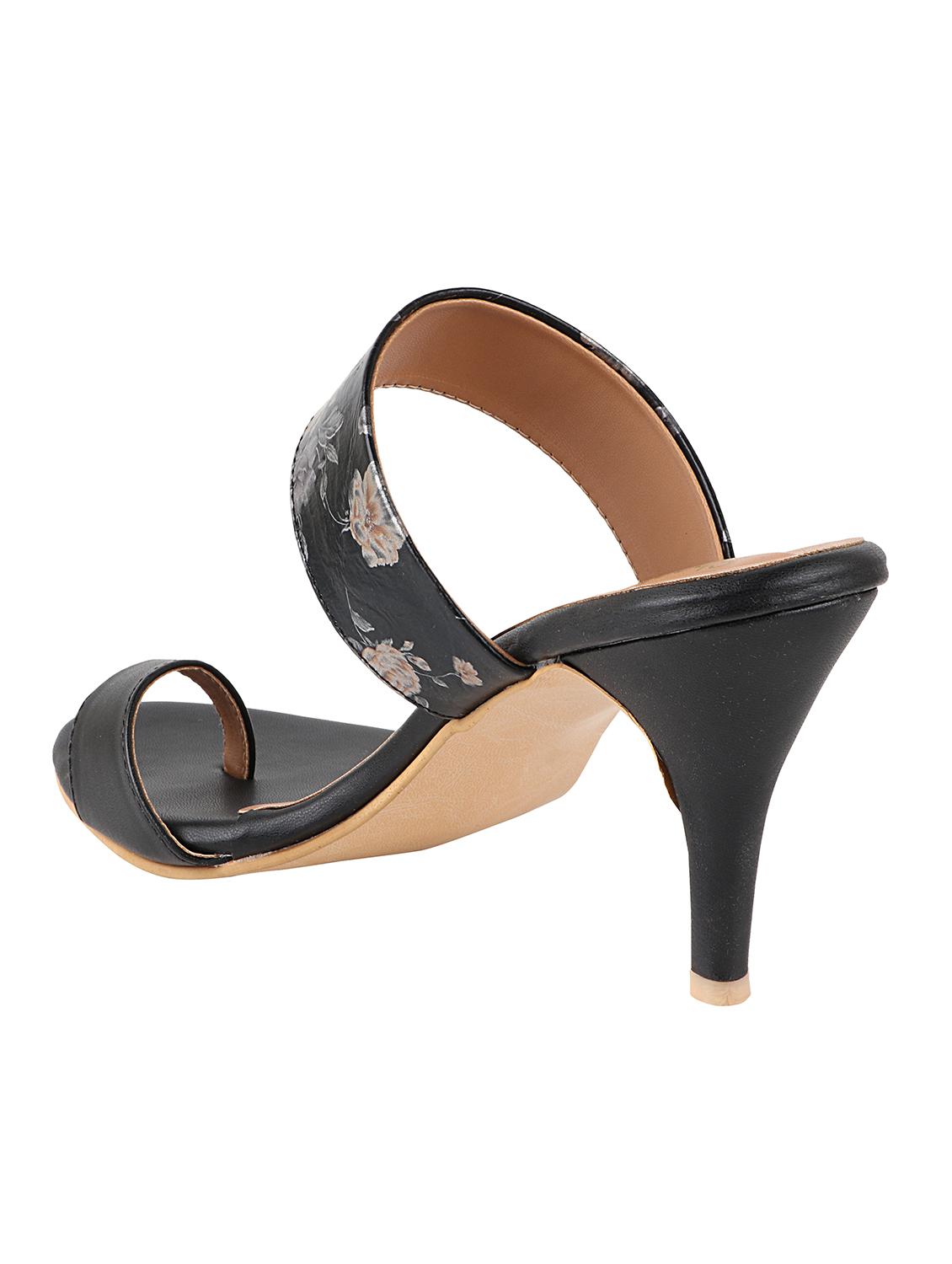 black synthetic slip on sandals - 17782500 - Standard Image - 2