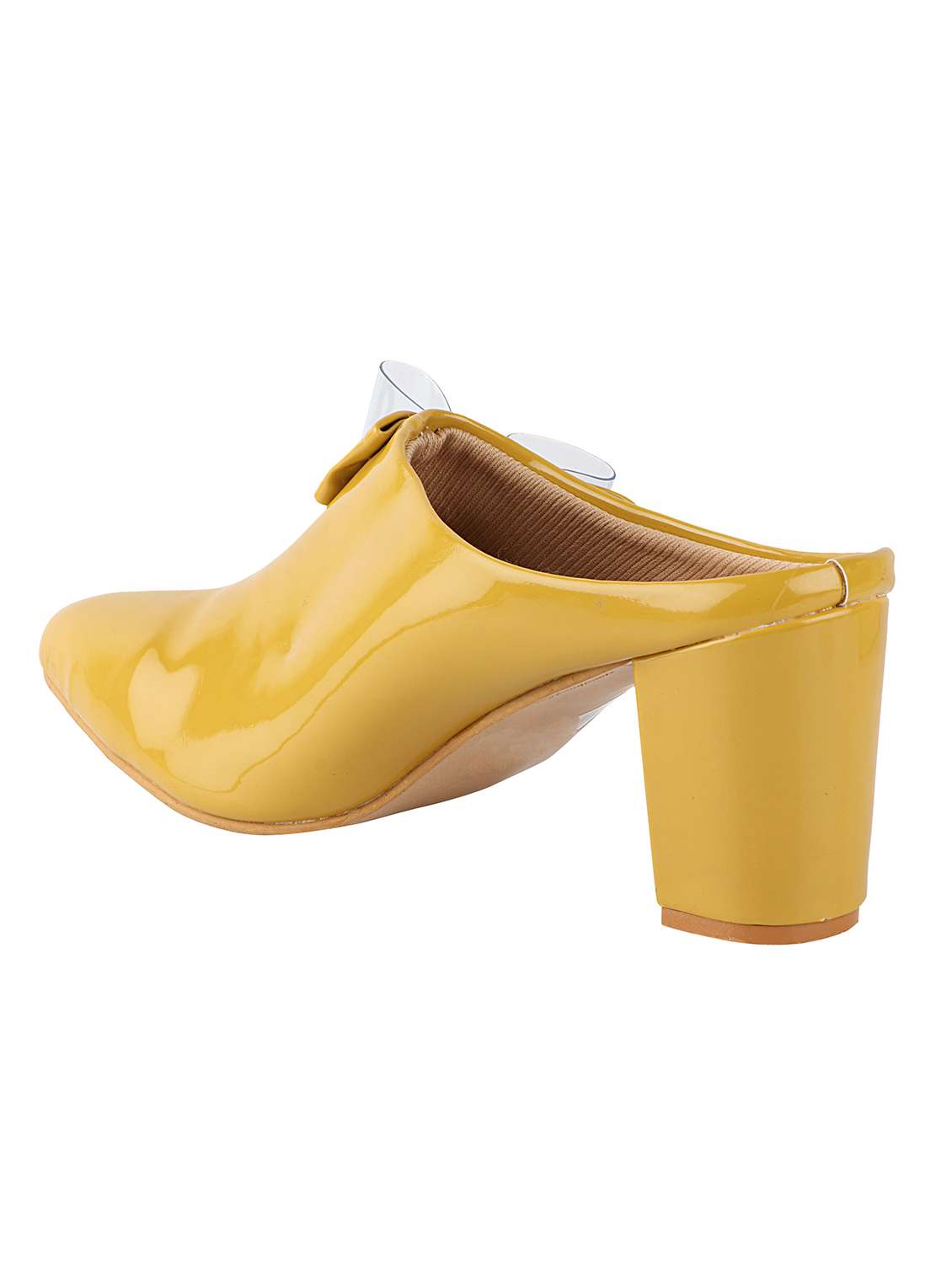 yellow synthetic slip on sandals - 17782515 - Standard Image - 2