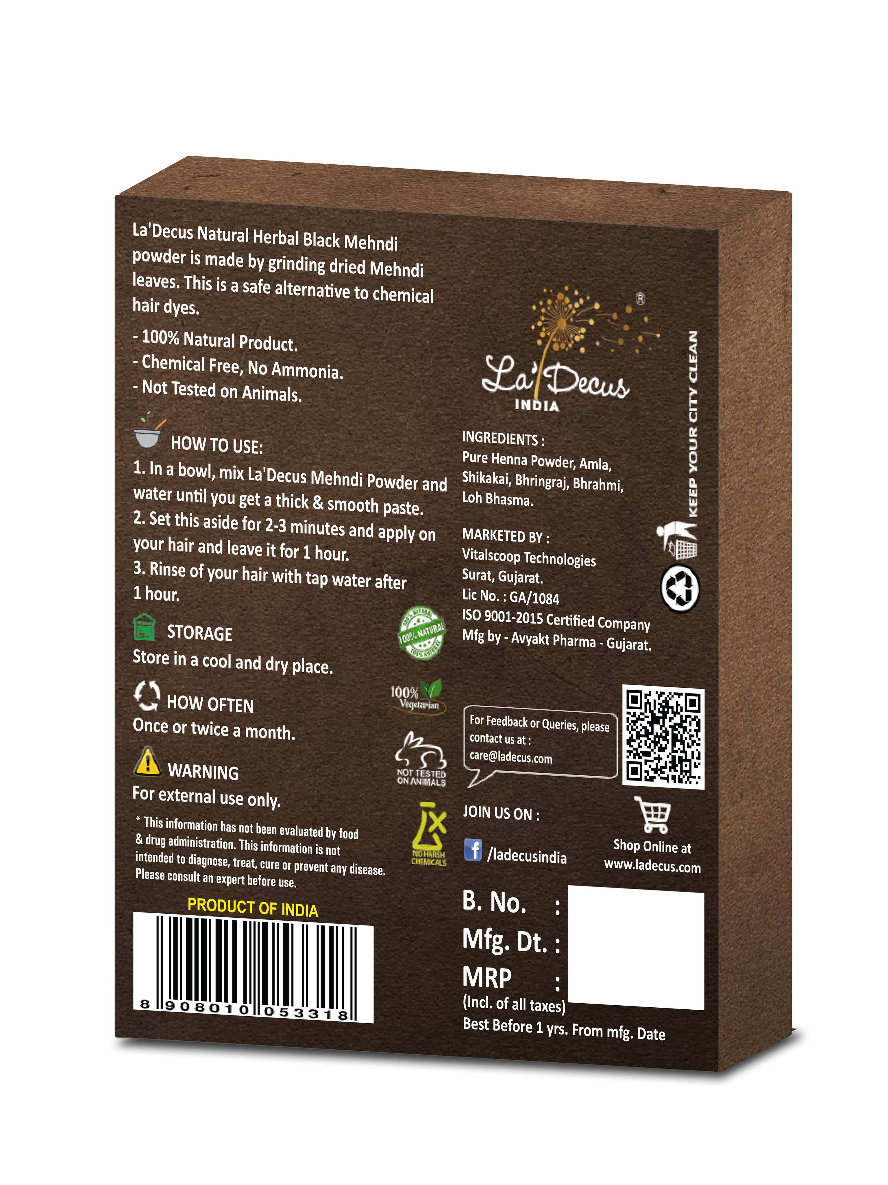 la'decus natural herbal organic mehndi powder - 17784036 - Standard Image - 2
