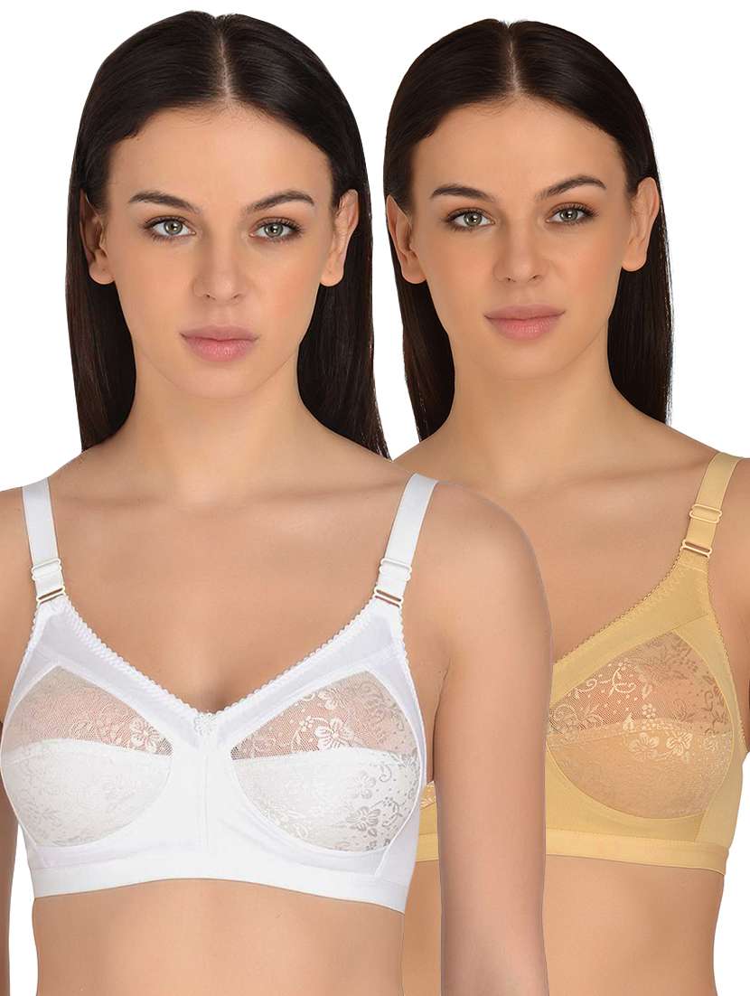 set of 2 solid minimizer bra