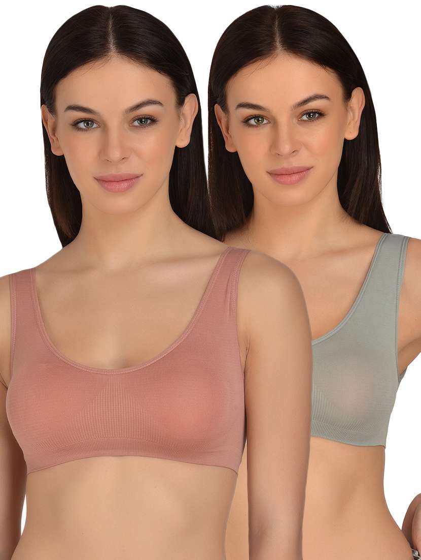 set of 2 solid bralette bra