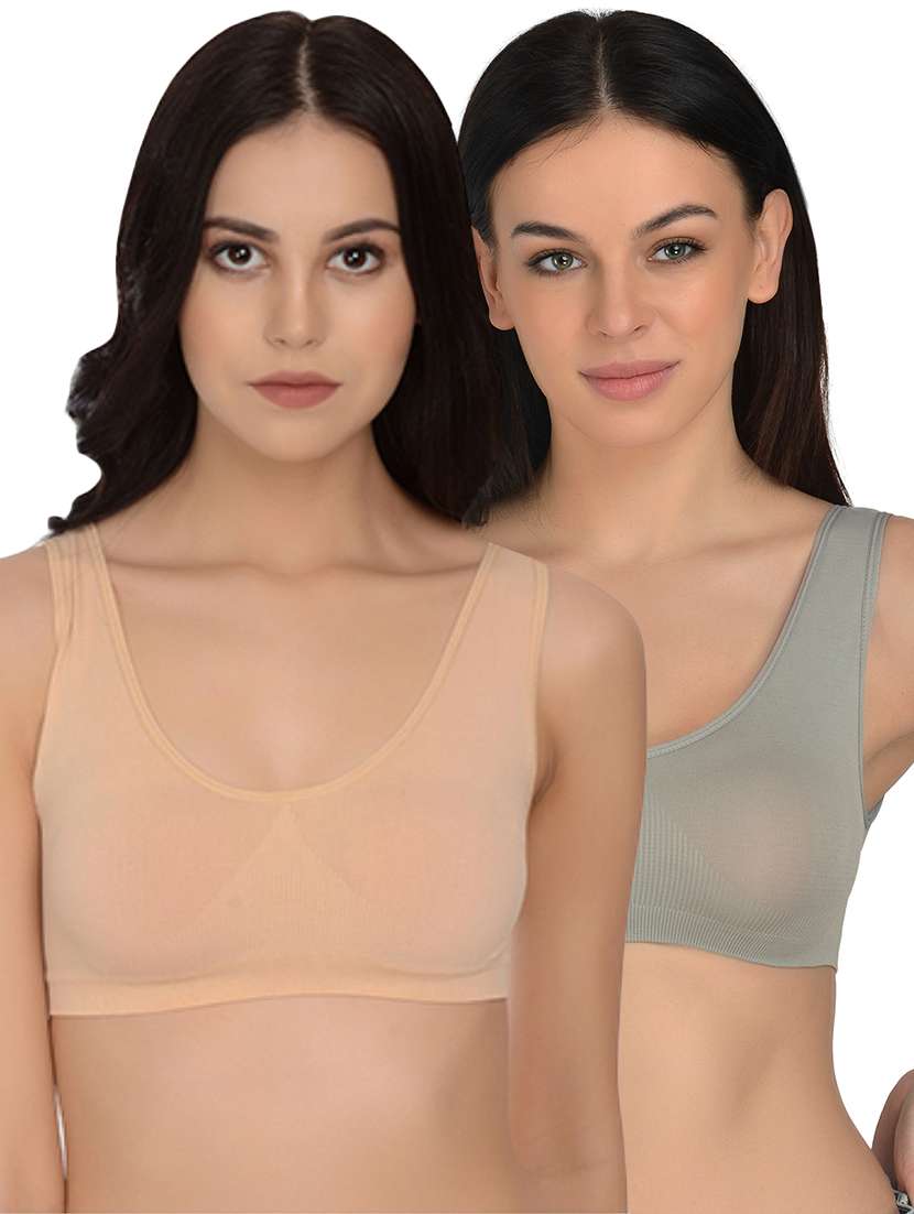 set of 2 solid bralette bra