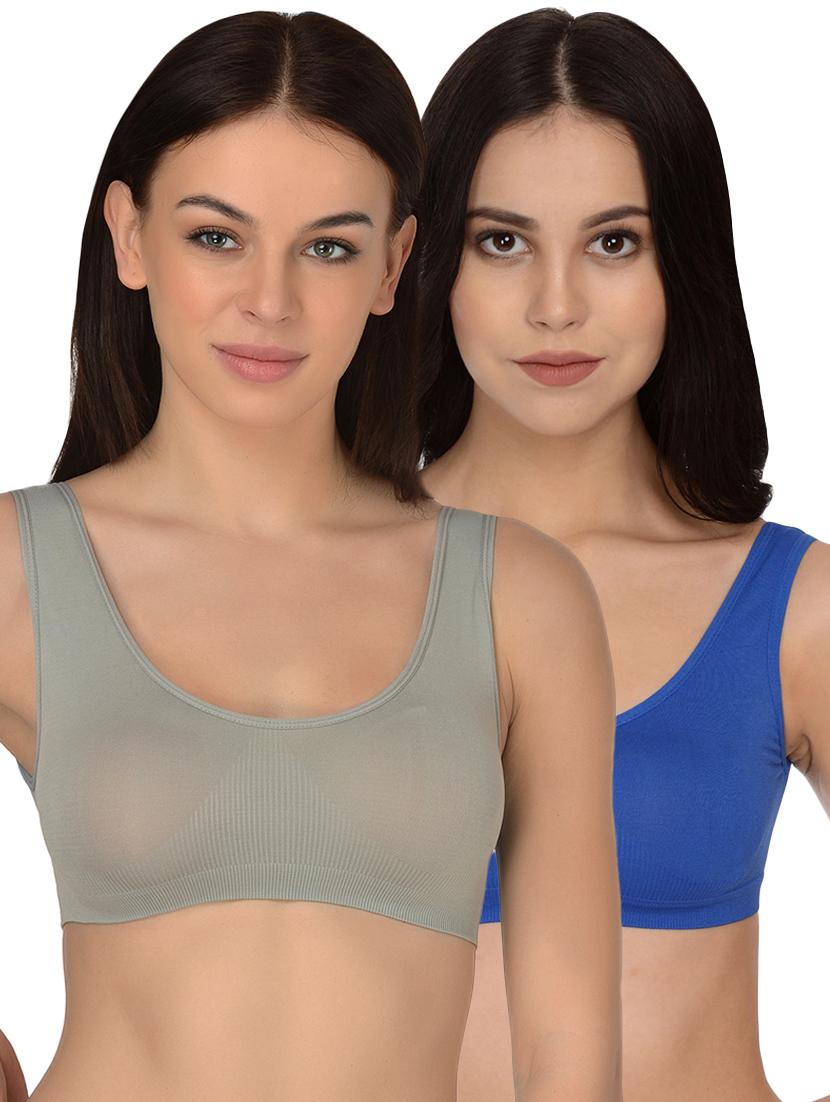 set of 2 solid bralette bra - 17784155 - Zoom Image - 0