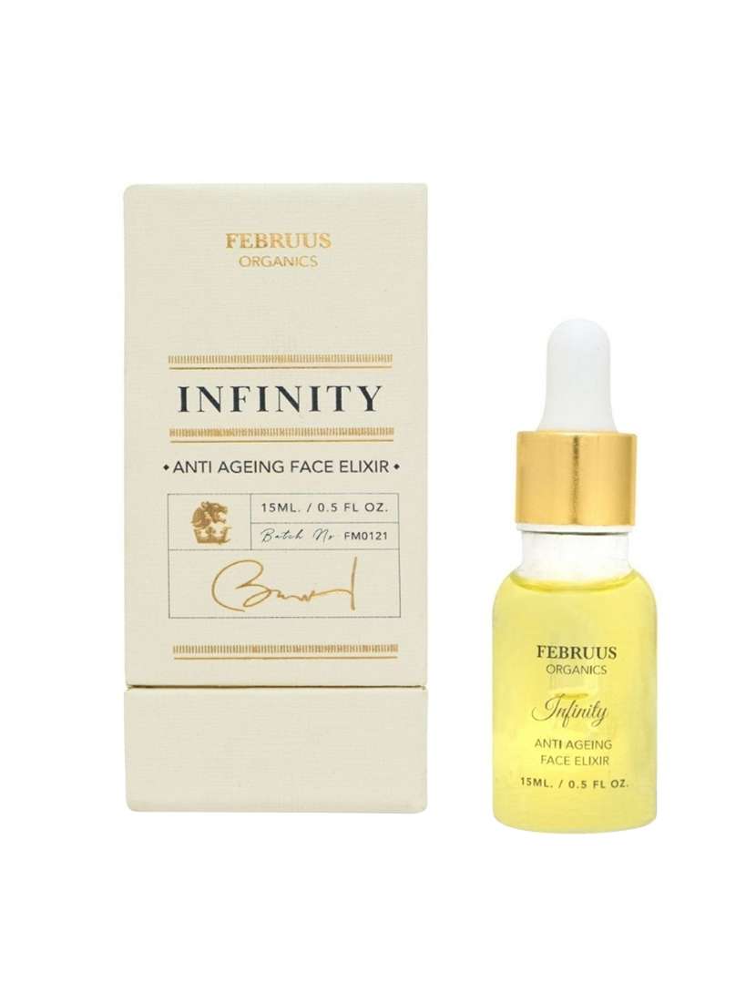 infinity anti-ageing face elixir is a regenerative, non-greasy face oil crafted to revive and fortify the facial skin.