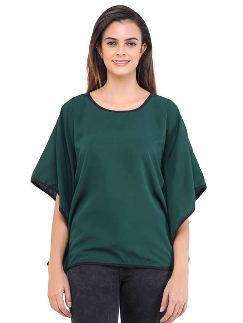 women's straight round neck top - 17784896 - Standard Image - 0