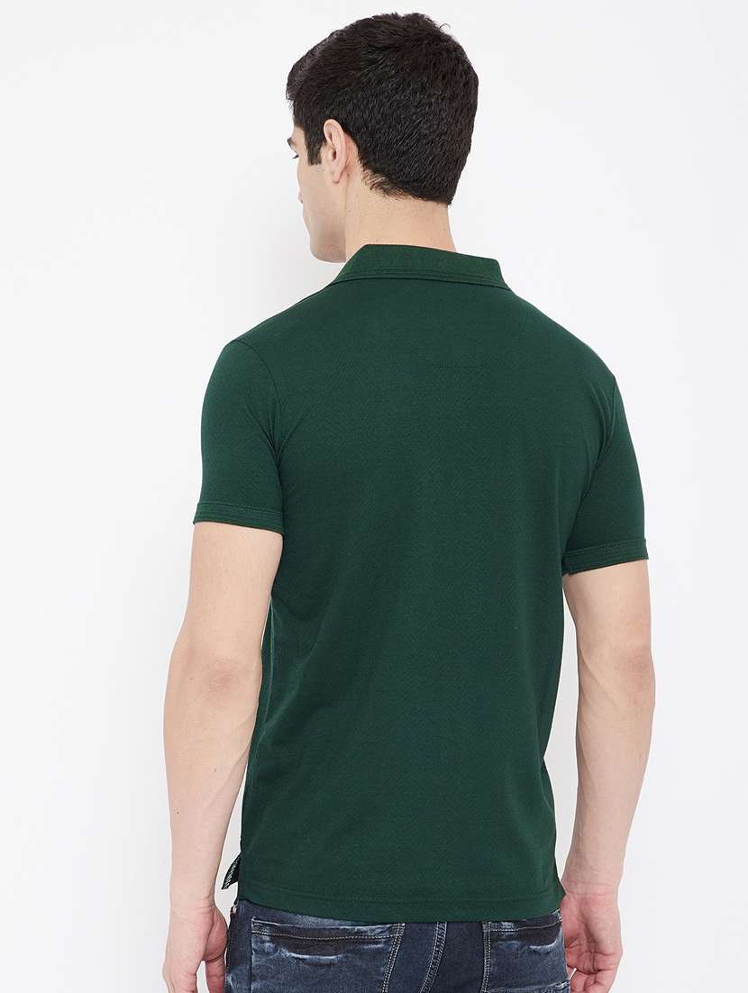 green printed polo t-shirt - 17784942 - Standard Image - 2