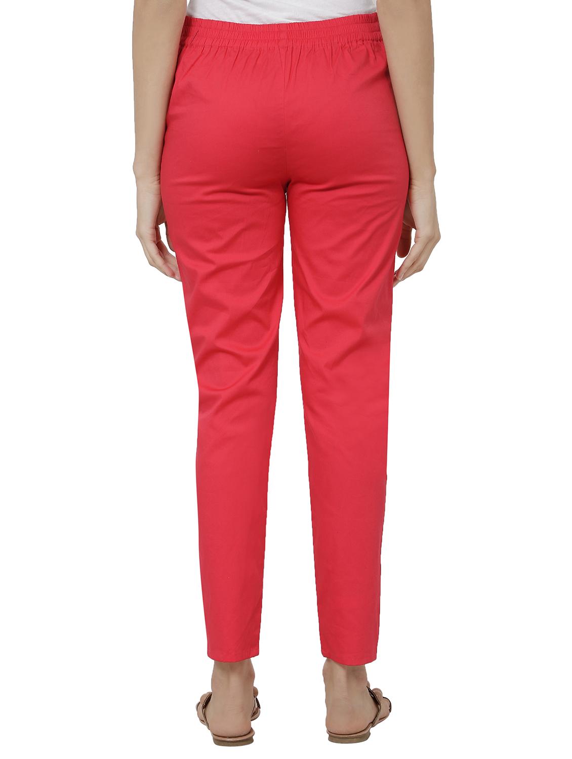 red solid tapered pant - 17785149 - Standard Image - 2