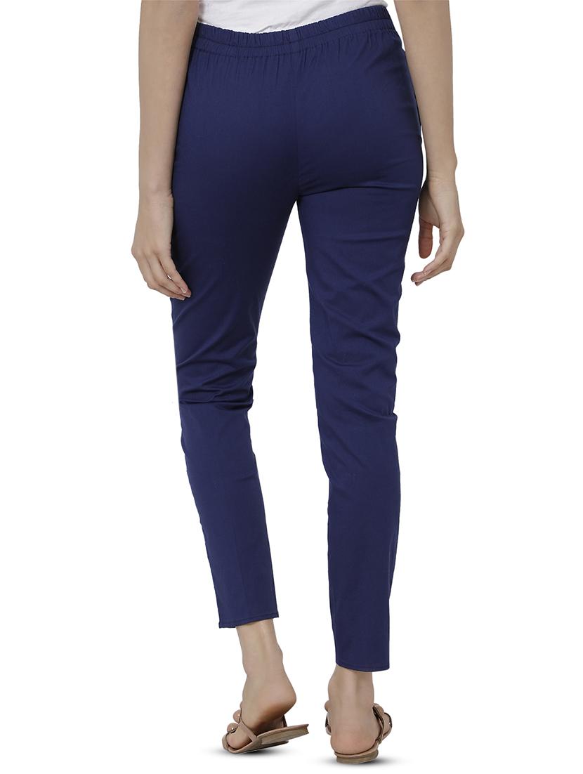 blue cotton tapered pant - 17785152 - Standard Image - 2