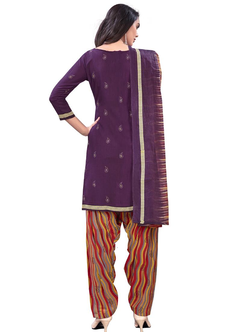 printed unstitched salwar suit - 17785422 - Standard Image - 2