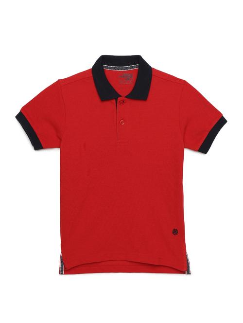 contrast bind polo t-shirt - 17785668 - Standard Image - 0