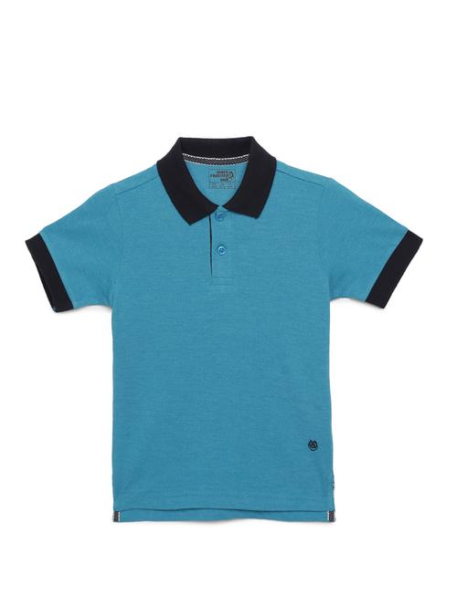 boys solid sea green polo t-shirt - 17785669 -  Standard Image - 0