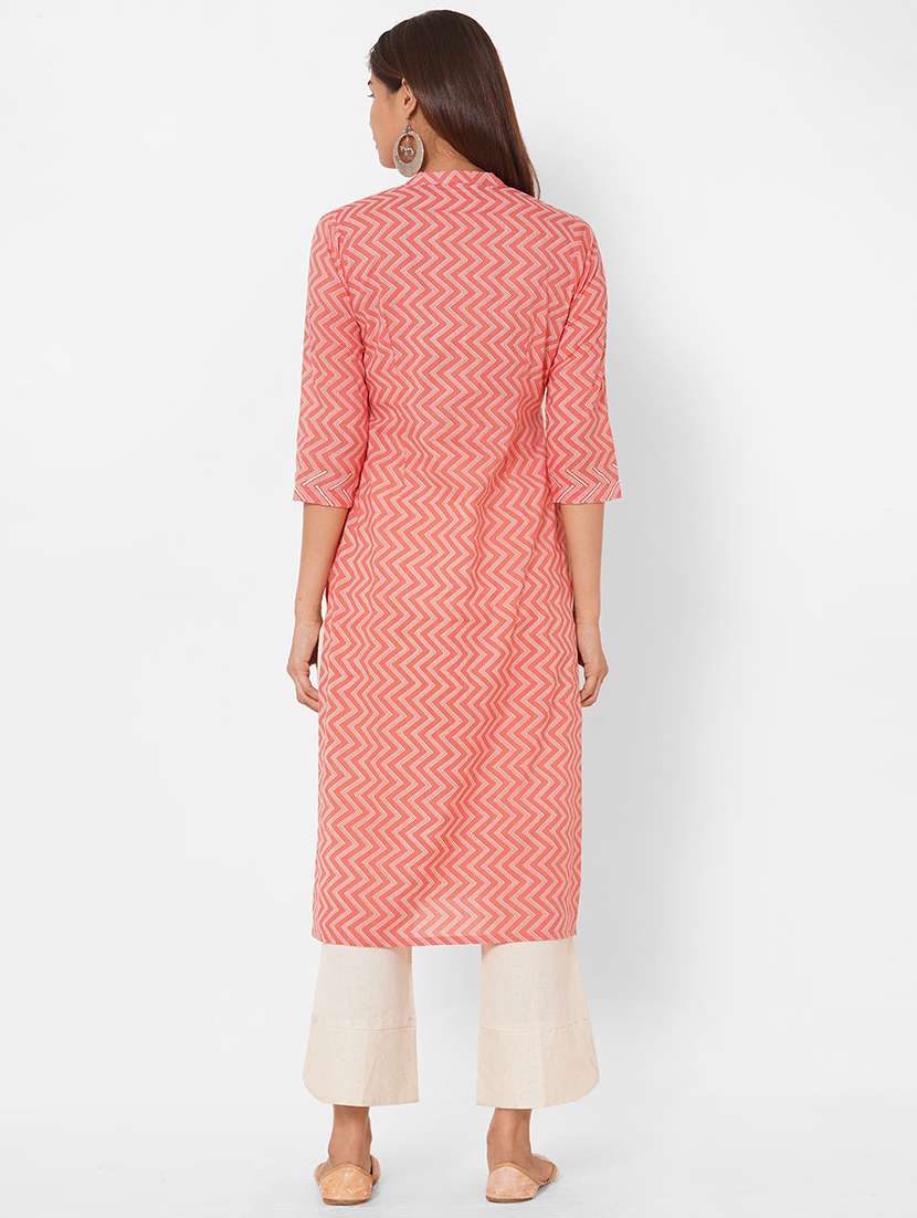 printed straight kurta - 17785733 -  Standard Image - 2